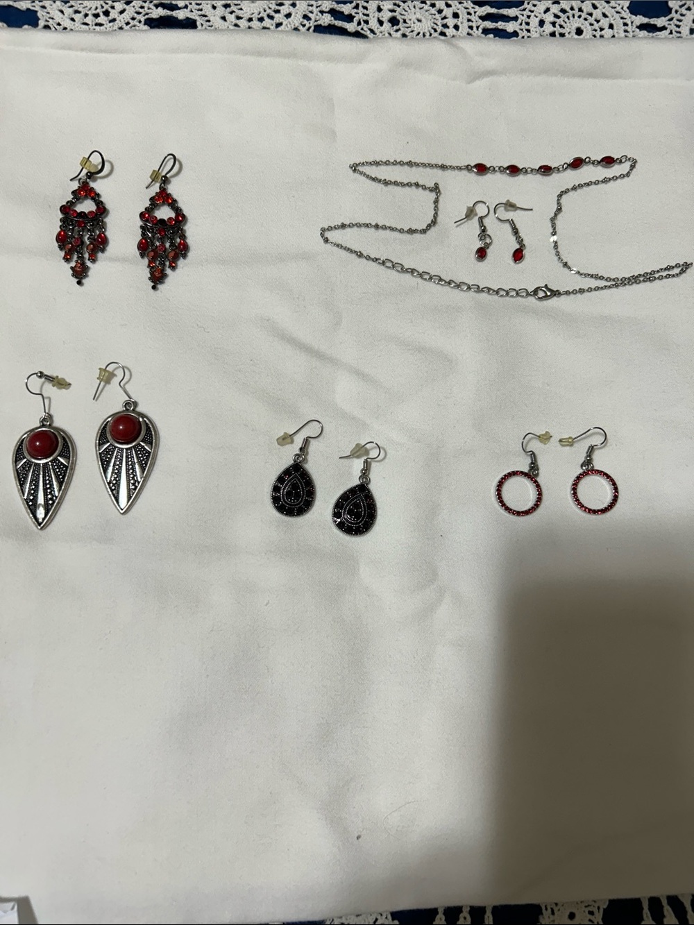 Red costume jewelry